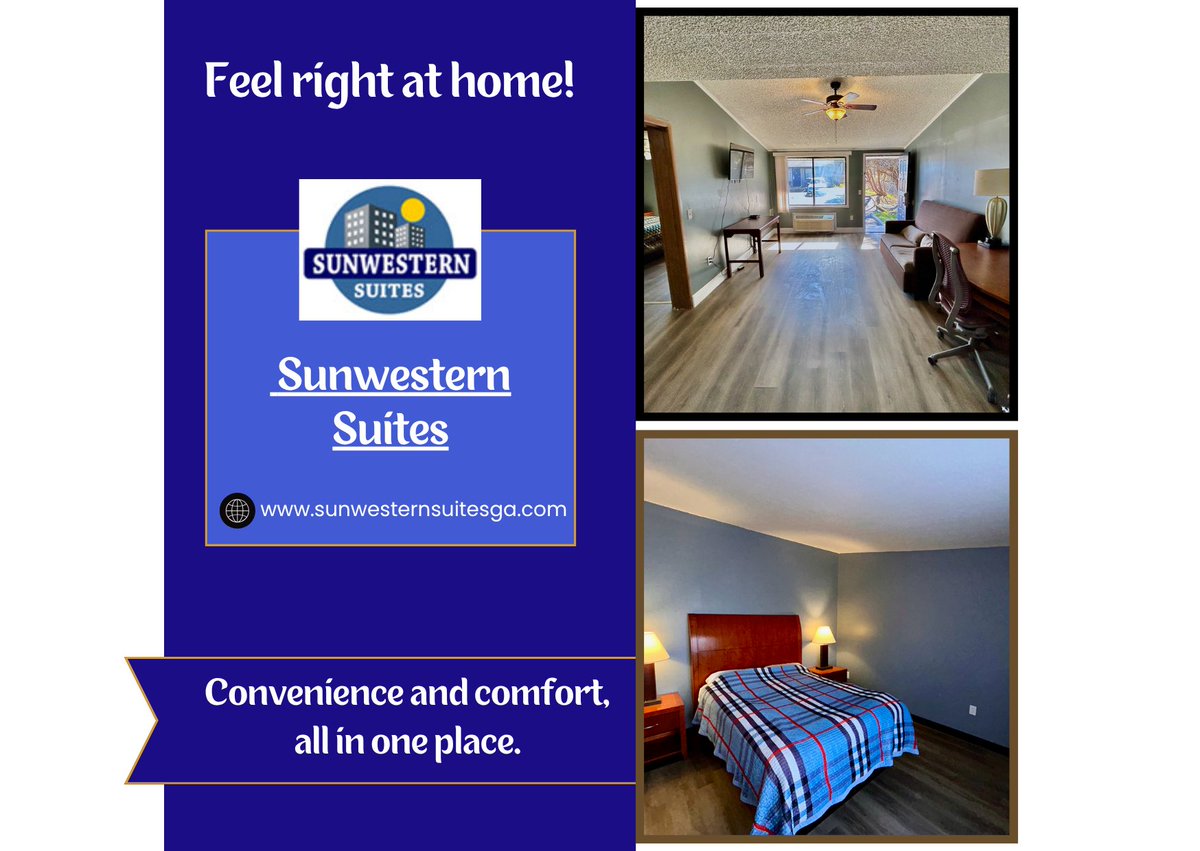 SunwesternGA's tweet photo. �� Your perfect stay starts here!
Relax, recharge, and make memories. Book your next stay with us today!
#HotelComfort #GuestExperience #StayWithUs https://t.co/dUaD3UwPlH