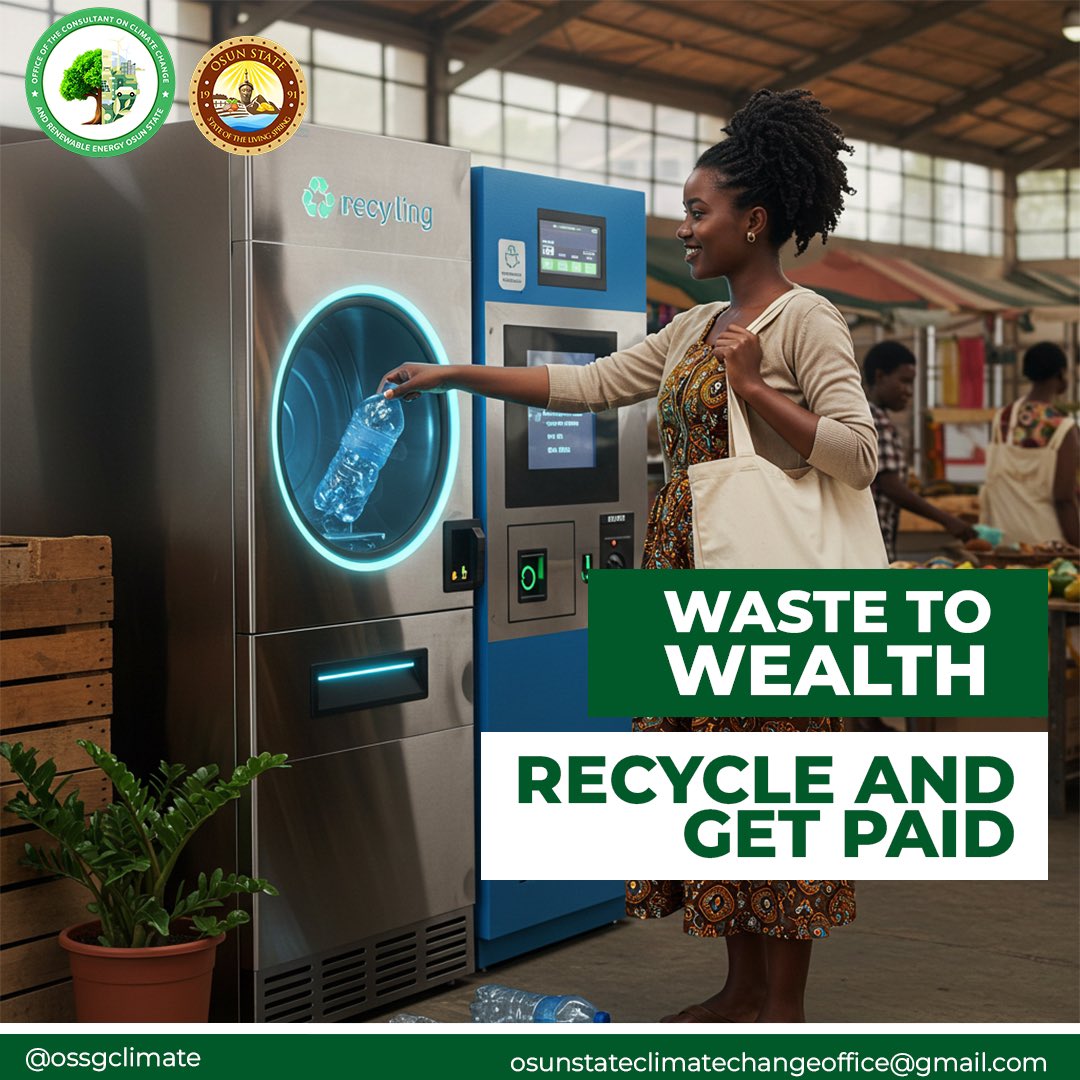 ossgclimate's tweet photo. WASTE TO WEALTH
“Job Creation”

  Turning waste into opportunity! Our Osun Recycling Hub creates over 100 jobs, from sorting to logistics to microenterprises. 

Sustainable action drives local prosperity.

#GreenJobs 
#WasteToWealth
#Osunclimateaction https://t.co/AaLC4pPq6g