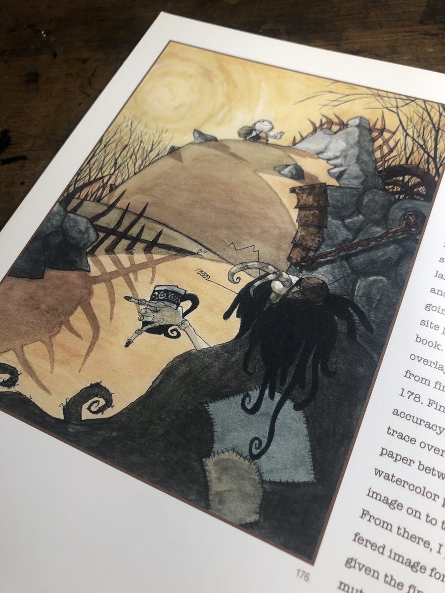 Here is a watercolor study of Jordan Ray approaching the beggar by the wall C. 1999. I’ve long since sold the original and do not have a scan, so I’m showing you this image as it appears in the Little Jordan Ray’s Muddy Spud Sketchbook printed in 2004.

#@babytattoo