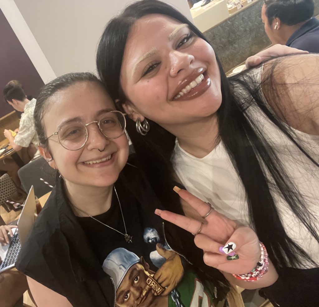 beckysbiceps's tweet photo. my country is so small I can just go out and randomly bump into this year’s 🇲🇹 eurovision entry 😂 #mirianaconte #malta #servingkant #eurovision https://t.co/9R094ZkNjs