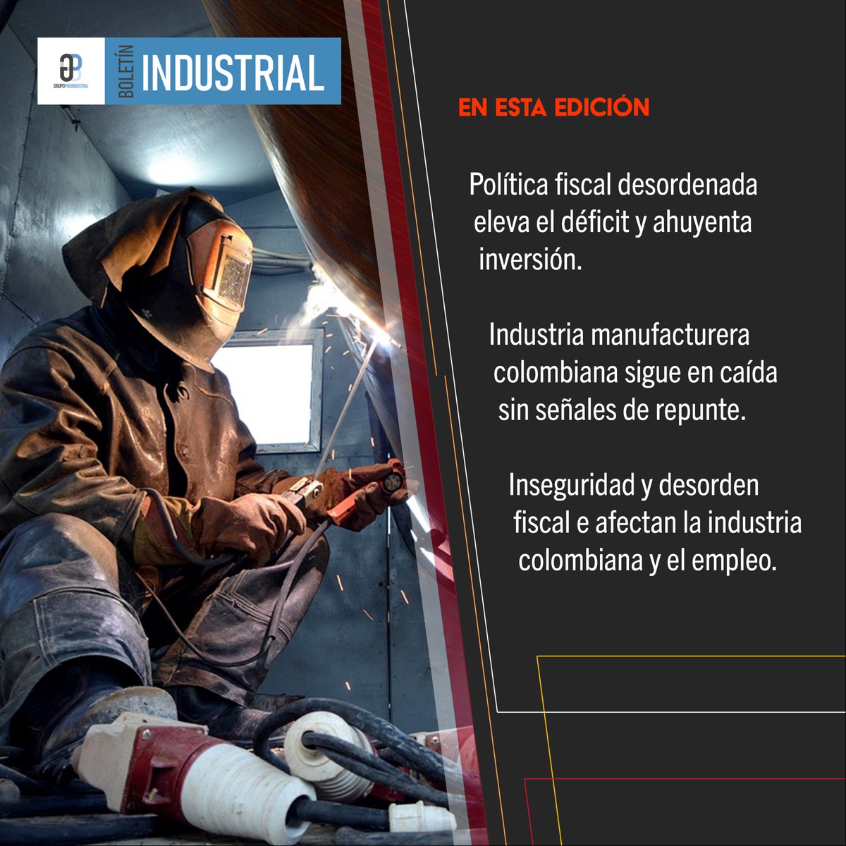 📄 #𝗕𝗼𝗹𝗲𝘁𝗶́𝗻 || En esta edición ⬇️

📌 El Grupo Proindustria advierte que la industria colombiana pierde inversión y empleo ante la inseguridad jurídica y el aumento del déficit fiscal.

#Industria #Economía #Colombia

✅ Léelo aquí acortar.link/TiVPNl