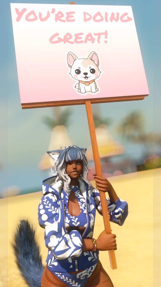 Encouraging everyone #ffxivsummerbash
[#GPOSER | #miqote]