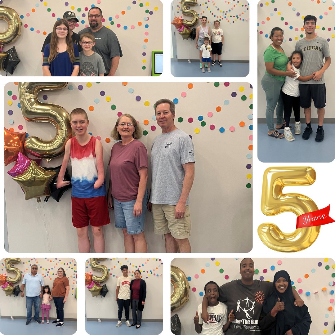 ShrinersTWI's tweet image. We're celebrating 5 years of care in our building in Woodbury! Share your favorite memory in our Woodbury location below!
#5thAnniversary #WoodburyMN #ShrinersChildrens #PediatricOrthopedics