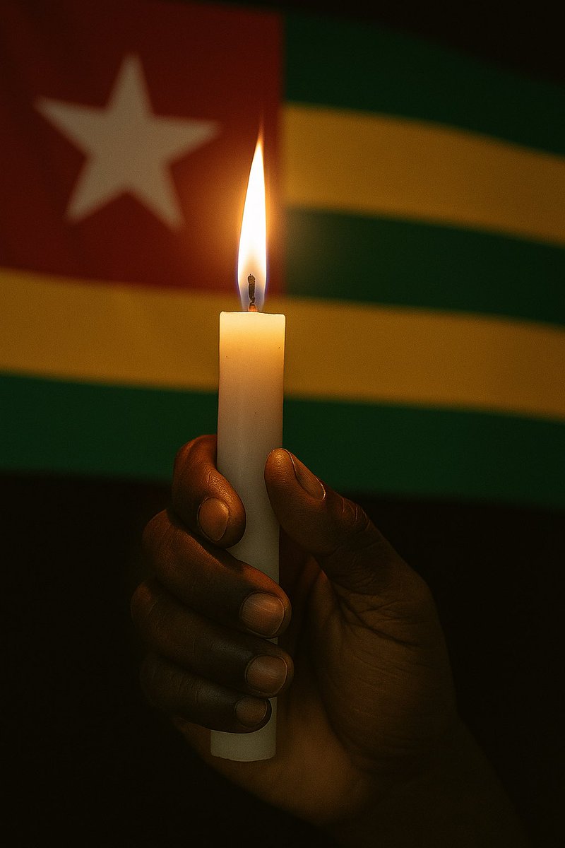 bwishiasbb's tweet photo. Une bougie pour chaque vie volée.
Une flamme pour chaque cri ignoré.
Le peuple togolais pleure ses morts,
tués pour avoir demandé la liberté.

N’éteignez pas la lumière sur le Togo.

#FreeTogo #FaureMustGo #Musk https://t.co/NCDXHNj4MF