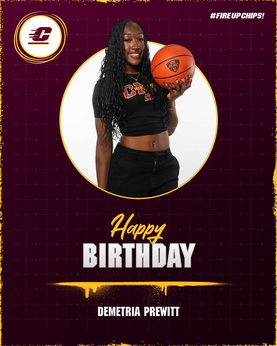 CMUWBBall's tweet image. Wishing a huge Happy Birthday to Senior, @MeachieP ! The big 21!! Have a great day!
#FireUpChips | #WeAre1