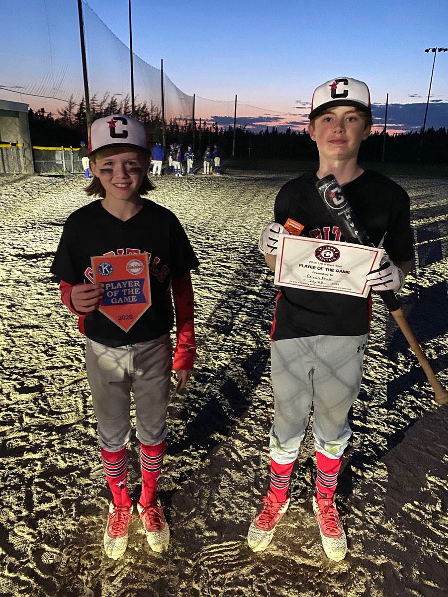 Caps13ABlack25's tweet photo. Double Trouble on the Mound. Shout out to our two PoGs who were absolutely dealing it last night. Ryan Murphy “Murph”(Tournament PoG) and Patrick Power (@littlecaesars PoG) locked it down and led us with clutch performances. #PoG #PitchingPower Next up, Championship Game! https://t.co/3t3dQxBrG4