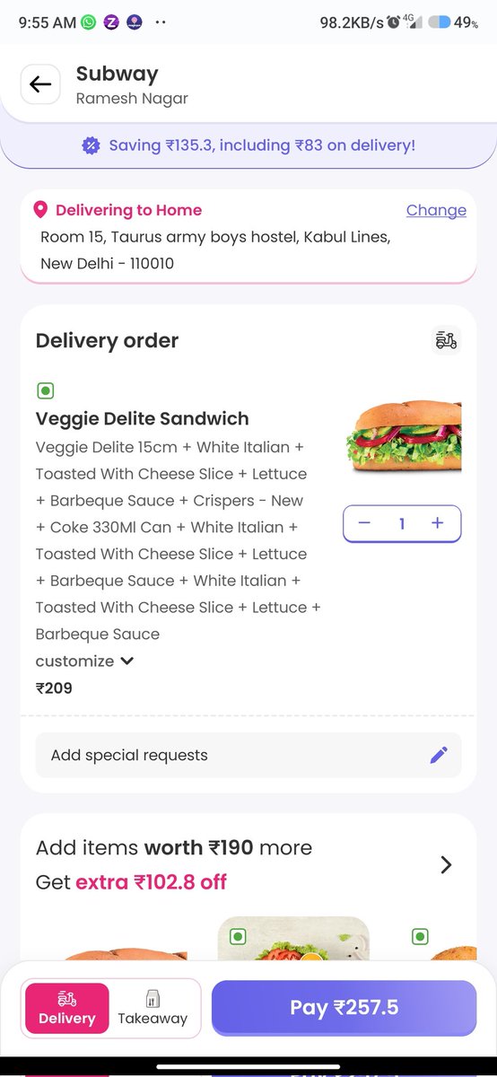 DkOfficia's tweet photo. @mymagicpin @CareMagicpin  today i order a food from subway . In the order you mentioned 330ml coke came and crispers but I didn't receive the both. The coustomer care is also not providing any solution https://t.co/N7JPKruzAw