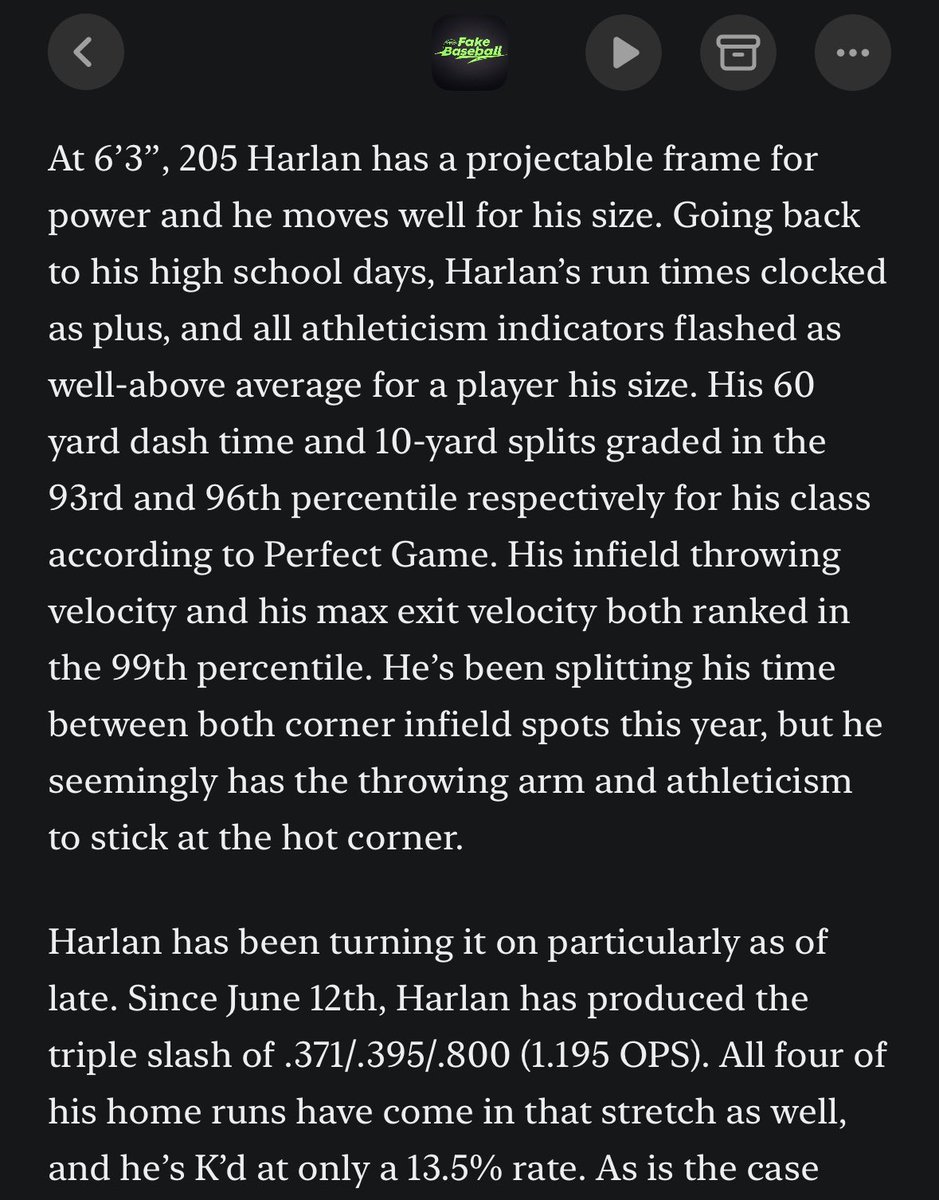 PiquingProspect's tweet image. Another big night last night for Vol. 6 Watch List Wonder, Chase Harlan! #Dodgers 

3/6 with a HR, 2B, and 3 RBI! All 5 of his HR on the season have come over the past 3 weeks!

Link to full write up on Harlan and many more buzzy prospects below ⬇️ (free and unlocked)