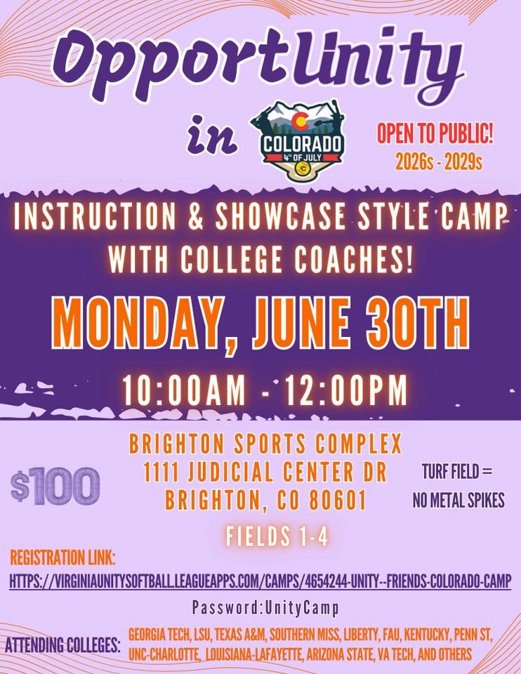 Colorado bound for the Sparkler! Our team org workout is 6/30 with our first game at 2 on 7/1. <a href="/TXUnitySmith/">Texas Unity Smith</a> <a href="/COSparkFire/">CO 4th of July</a> <a href="/TXUnitySoftball/">Texas Unity Fastpitch</a>