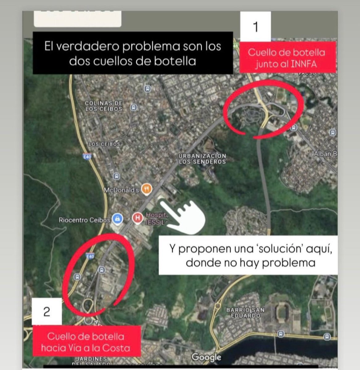 InfoViaLaCosta's tweet photo. IMPACTO AMBIENTAL del 88% para no solucionar nada!!! Tanta afectación para llegar rápidamente a los puntos críticos Bim Bam Bum y Av Rodríguez Bonin. https://t.co/h2TISyGYWH