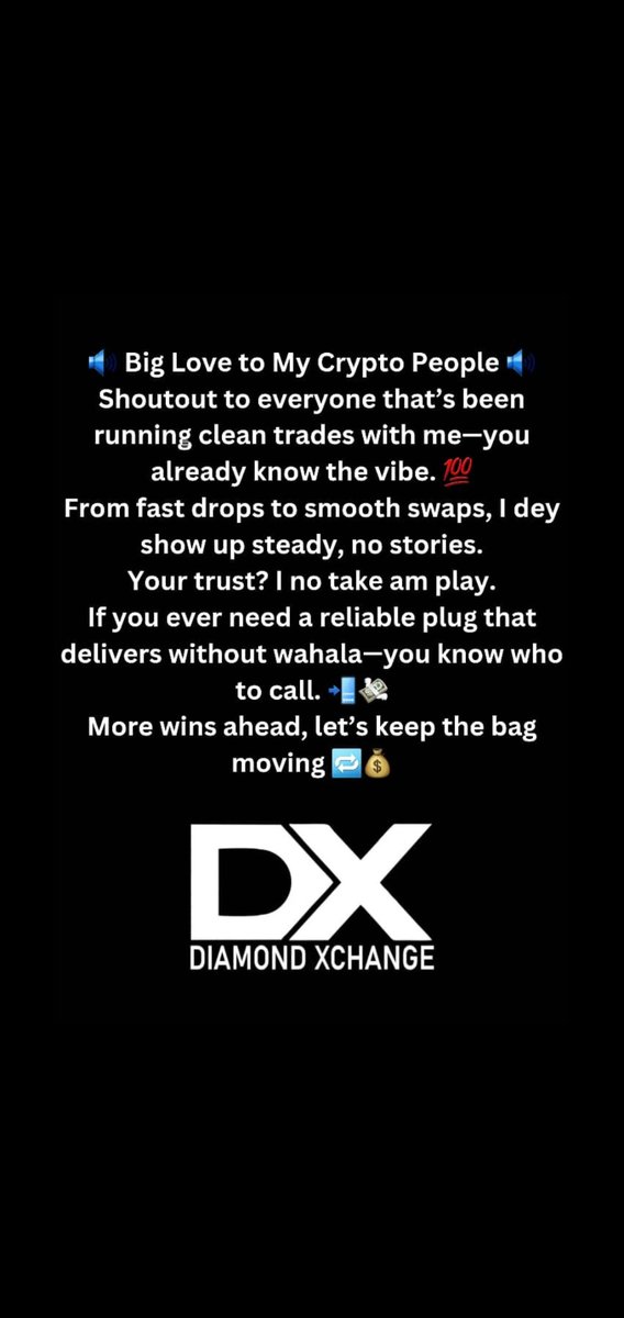DXchange247's tweet photo. One Love 🫂💙

#CryptoRuns #P2PPlug #FastNoDelay #NoStoriesZone #Thankful #ClientLove #TrustTheProcess #YourGuyOnThisSide https://t.co/6t4CYRVQ22