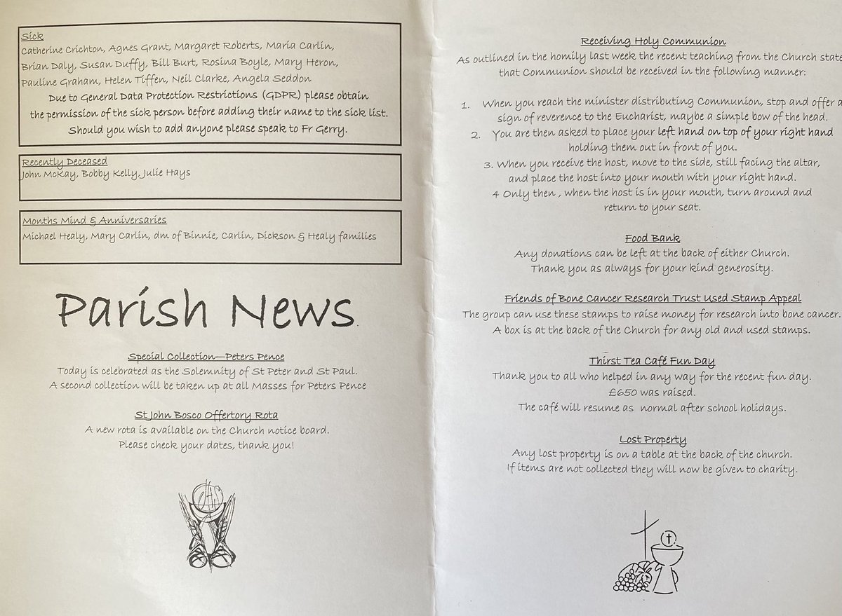 This week’s bulletin