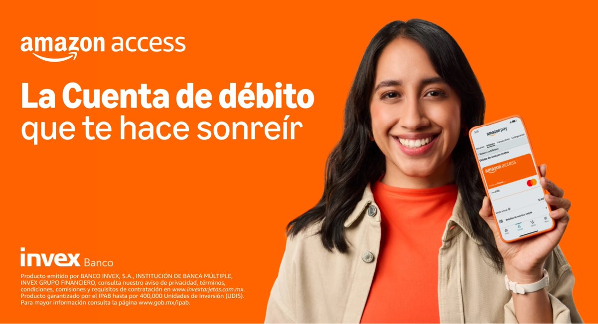 Excited to announce the launch of Amazon Access, our new initiative in Mexico designed to drive financial inclusion and digitalize financial services! In partnership with INVEX Banco and Mastercard, Amazon Access will empower users to manage their money with best-in-class
