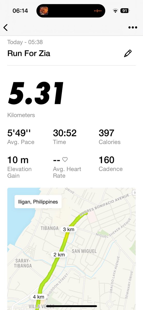 BojeeV's tweet photo. Ran for Zia. https://t.co/kouOYuX6b3