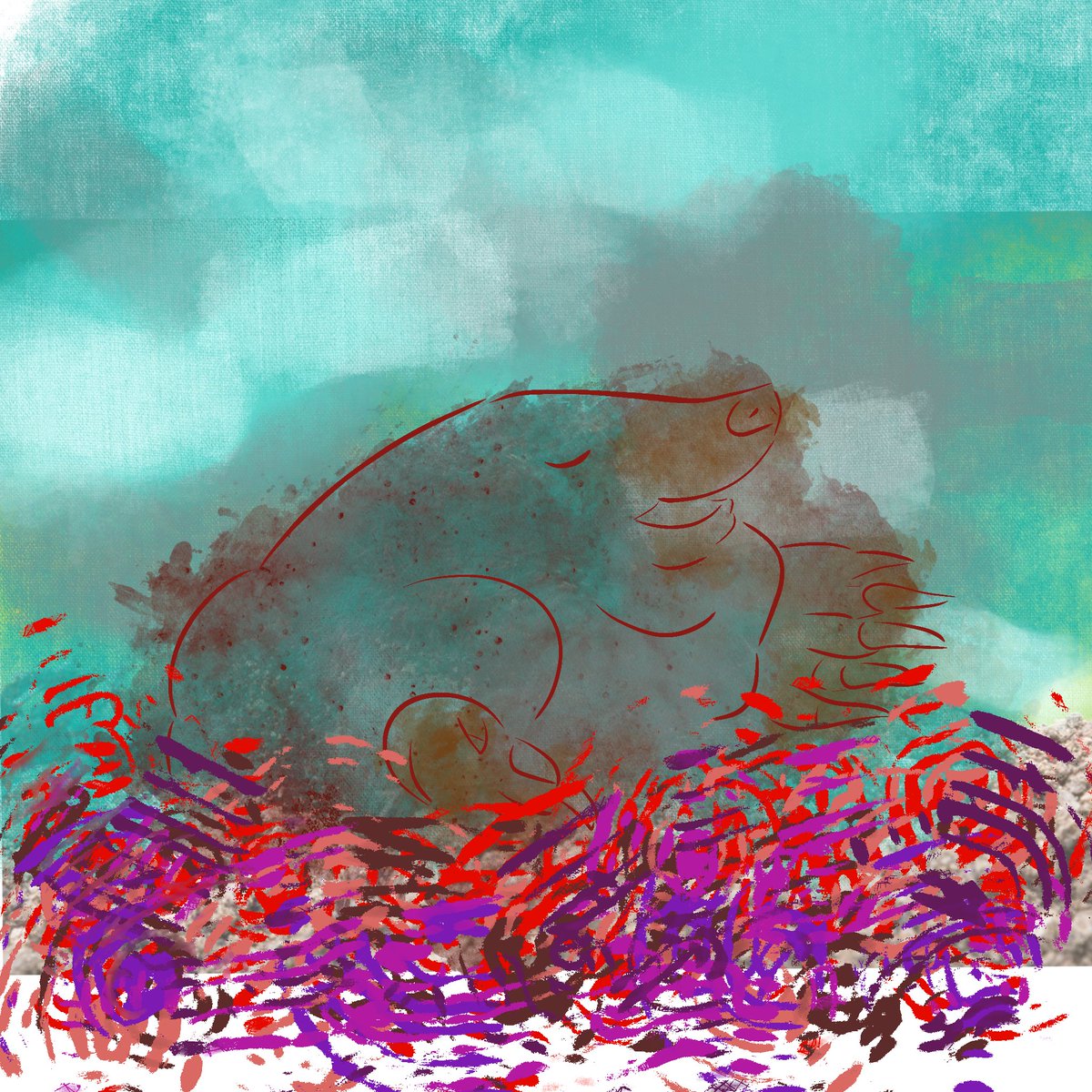 A_shan_A_shan's tweet photo. Popped up from my tunnel—wow, the sky smells blue and the breeze tastes like dandelions. You surface-dwellers walk past that magic every day.
#procreate #MolePerspective #NatureFeels #HiddenMagic #FreshAir #DigitalArt #ArtOfTheDay #StayCurious #AnimalThoughts #Inspiration https://t.co/HwBSxXNpyV
