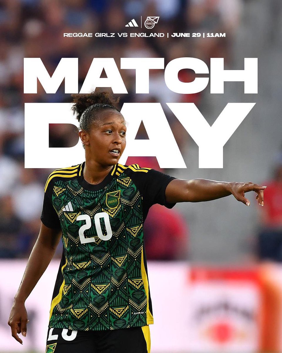 jff_football's tweet image. IT’S SHOWTIME 🇬🇧 v 🇯🇲 🔥
Reggae Girlz vs England at King Power Stadium.
Bring the vibes, bring the pride — Jamaica to di world! 🌎🔥
Can’t attend? Fear not… Catch it Live on JFF Live via YouTube 🫡🇯🇲
youtube.com/live/57UiJ_kK4…