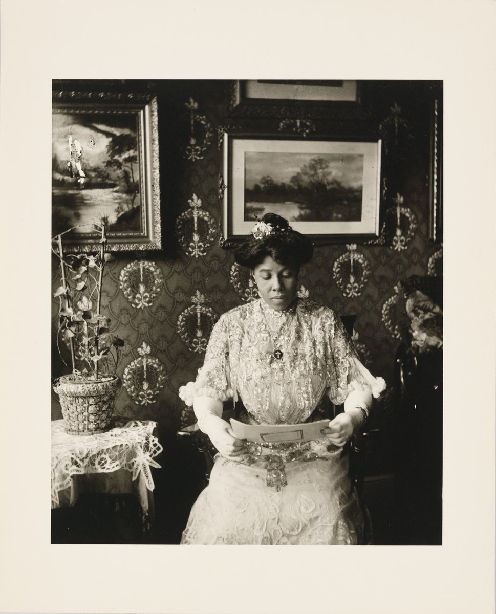 Photographer James Van Der Zee was born on this day in 1886. Van Der Zee is known for creating pictures during the Harlem Renaissance that, countering a history of racist depictions, show the dignity of Black families and communities.
—
James Van Der Zee, Cousin Susan Porter,