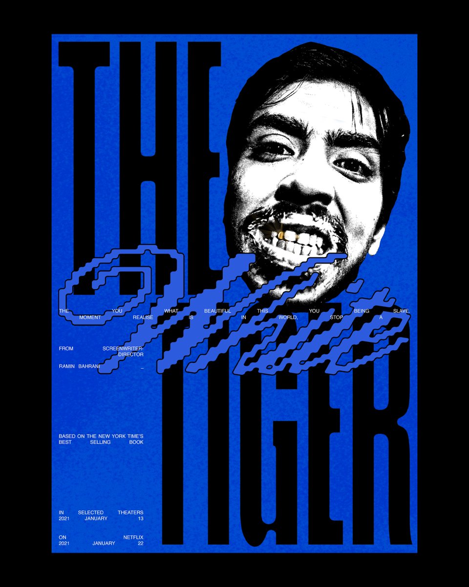 Experimental poster design
Movie - The white tiger.