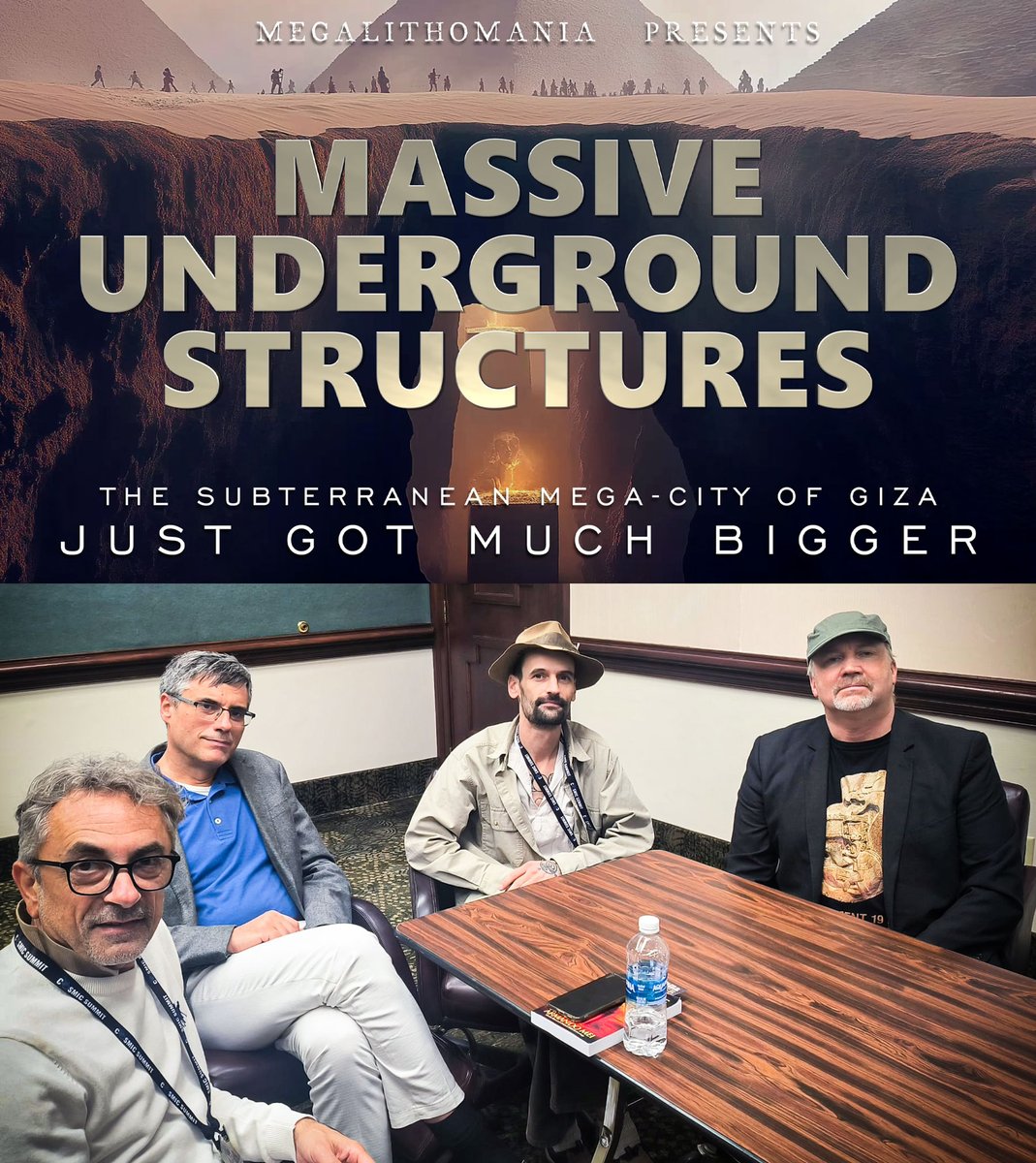 Megalithomania (@megalithomania) on Twitter photo The new Megalithomania interview with the Khafre Research Project filmed at the <a href="/Cosmicsummitx/">The Cosmic Summit 2025</a> with Armando Mei & Filippo Biondi, as well as <a href="/GrassiTrevor/">Trevor Grassi</a> who has been researching under Giza for a long time. Watch it here: youtu.be/R_DIGdpxXCo. The implications are massive!!! The new Megalithomania interview with the Khafre Research Project filmed at the <a href="/Cosmicsummitx/">The Cosmic Summit 2025</a> with Armando Mei & Filippo Biondi, as well as <a href="/GrassiTrevor/">Trevor Grassi</a> who has been researching under Giza for a long time. Watch it here: youtu.be/R_DIGdpxXCo. The implications are massive!!!
