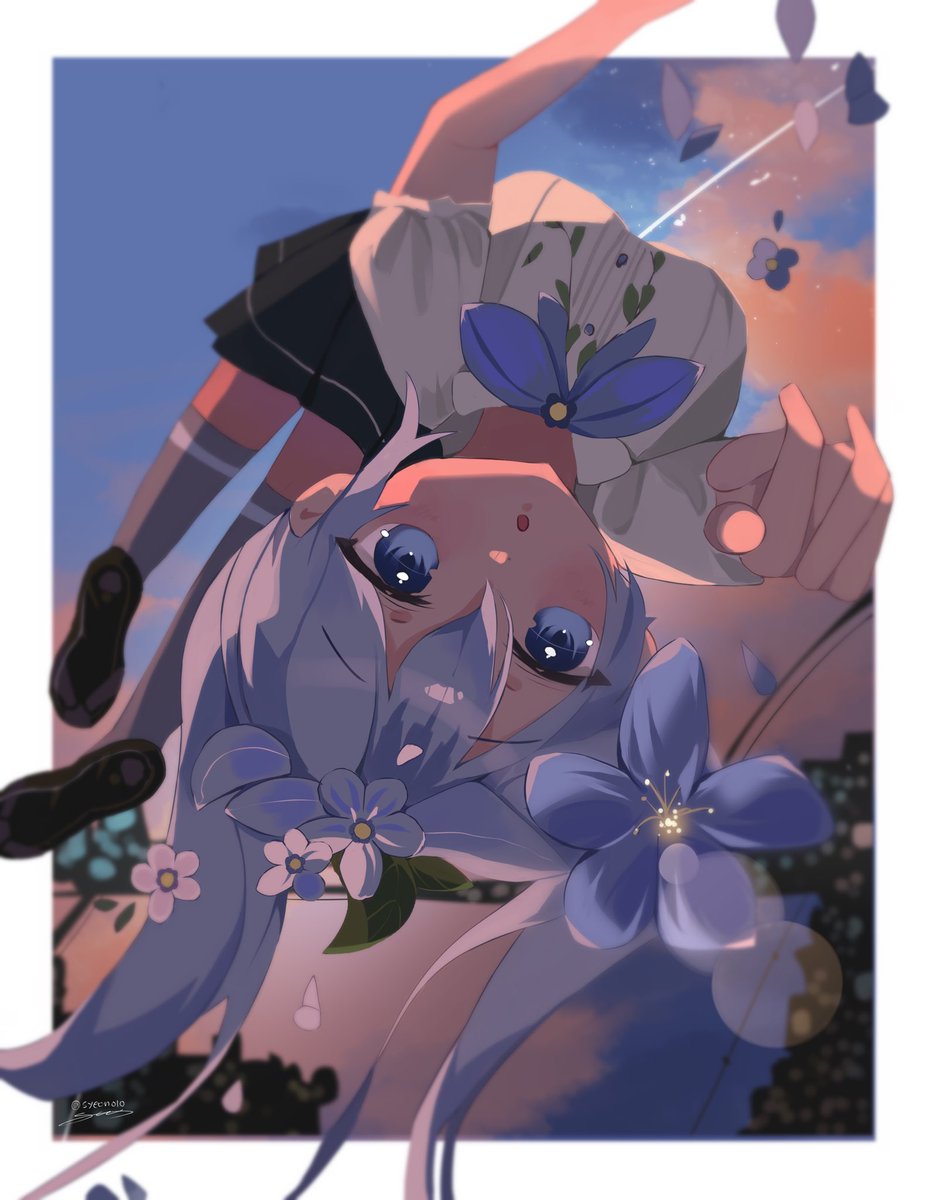 syeon010's tweet image. #イラスト #illust 

 落花 : 낙화