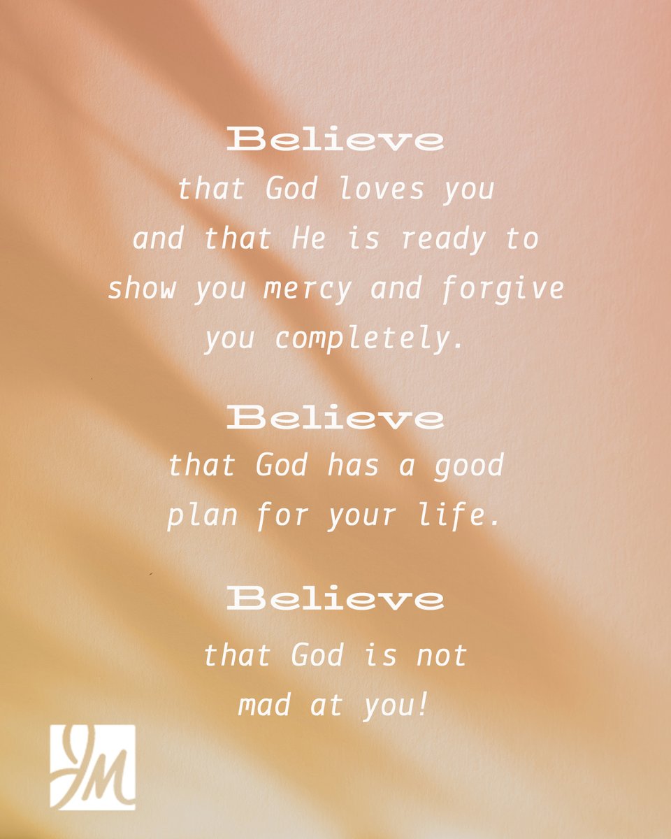 The Word of God teaches that it will be done to us according to how we believe. In other words, when I believe that God is angry with me because of my imperfections, no matter how much He loves me and wants to forgive and restore me, I will not receive it because I don't believe