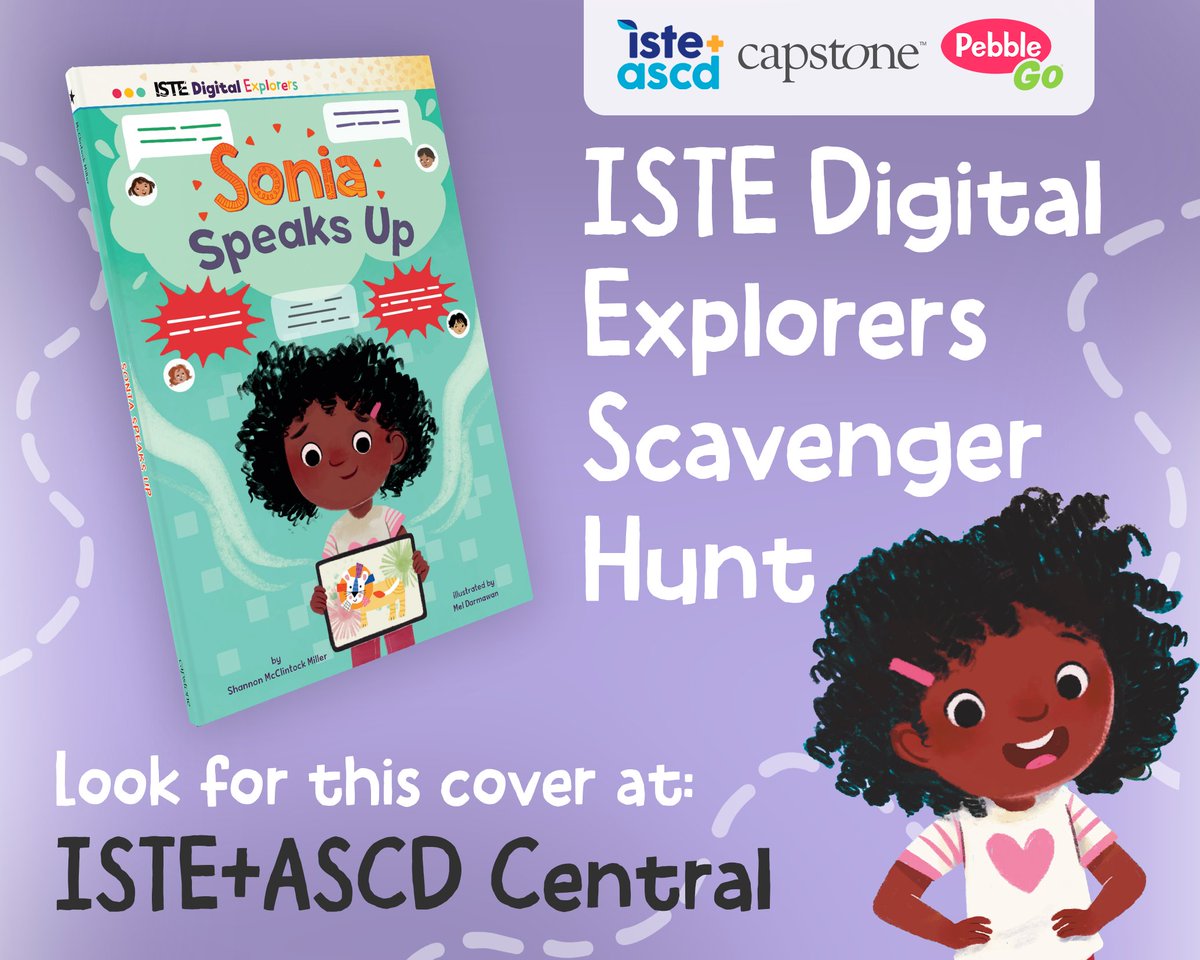 PebbleGoHQ1's tweet photo. Today’s #ISTEDigitalExplorers Scavenger Hunt Clue is here! Find the Sign at ISTE+ASCD Central and share your answer with #ISTEDigitalExplorers to enter our giveaway! Tag @ISTEofficial
 or email books@iste.org. New chance to win daily! #ISTELive25 #PebbleGo #ISTEDigitalExplorers https://t.co/82VmFIa7Is