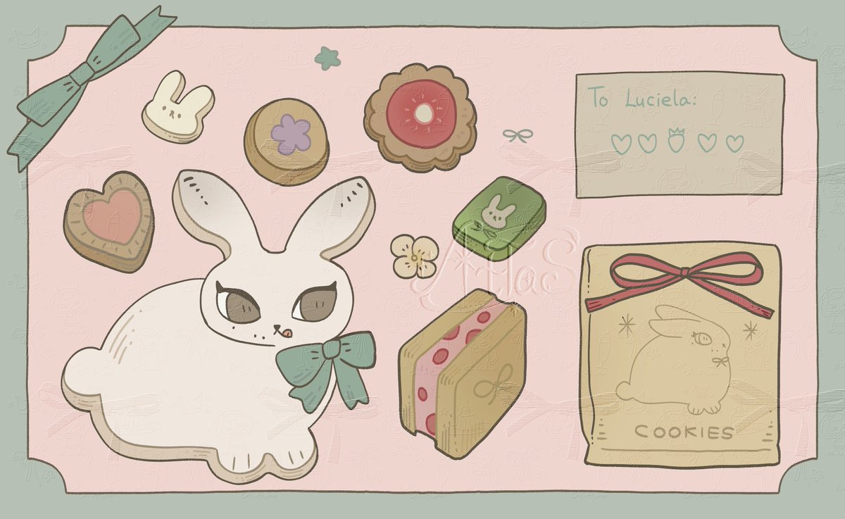 Attas0128's tweet photo. commission : Polar rabbit X Cookies X Valise #illustration #artmoots https://t.co/E0Qd40Hh1O