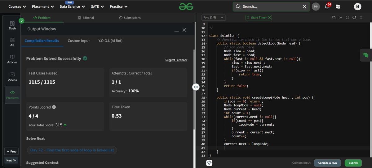 Darshan_031's tweet photo. Day 69 to 72 Solving GFG160 Days Challenge
@geeksforgeeks

#GFGChallenge #CodingJourney #gfg160 #geeksforgeeks #geekstreak2025Day https://t.co/kqQgAZuFwu