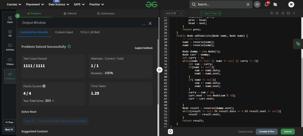 Darshan_031's tweet photo. Day 69 to 72 Solving GFG160 Days Challenge
@geeksforgeeks

#GFGChallenge #CodingJourney #gfg160 #geeksforgeeks #geekstreak2025Day https://t.co/kqQgAZuFwu