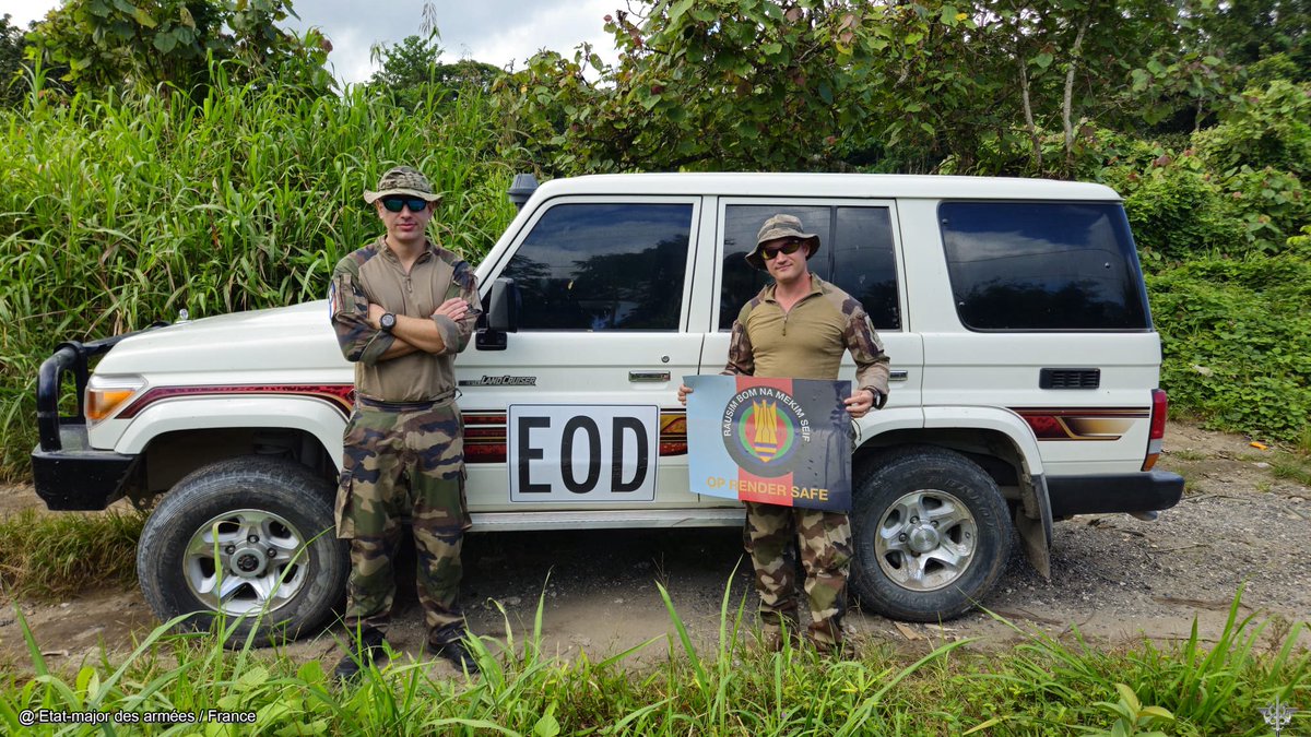 📍 Zone indopacifique| Coopération internationale

En Australie et en Papouasie-Nouvelle-Guinée, les @FANC_OFFICIEL participent à l’opération #RENDERSAFE25 à l’invitation de <a href="/DefenceAust/">Defence Australia</a>.

➡️ Mission de dépollution de munitions non-explosées de la Seconde Guerre mondiale.✔️💣
➡️