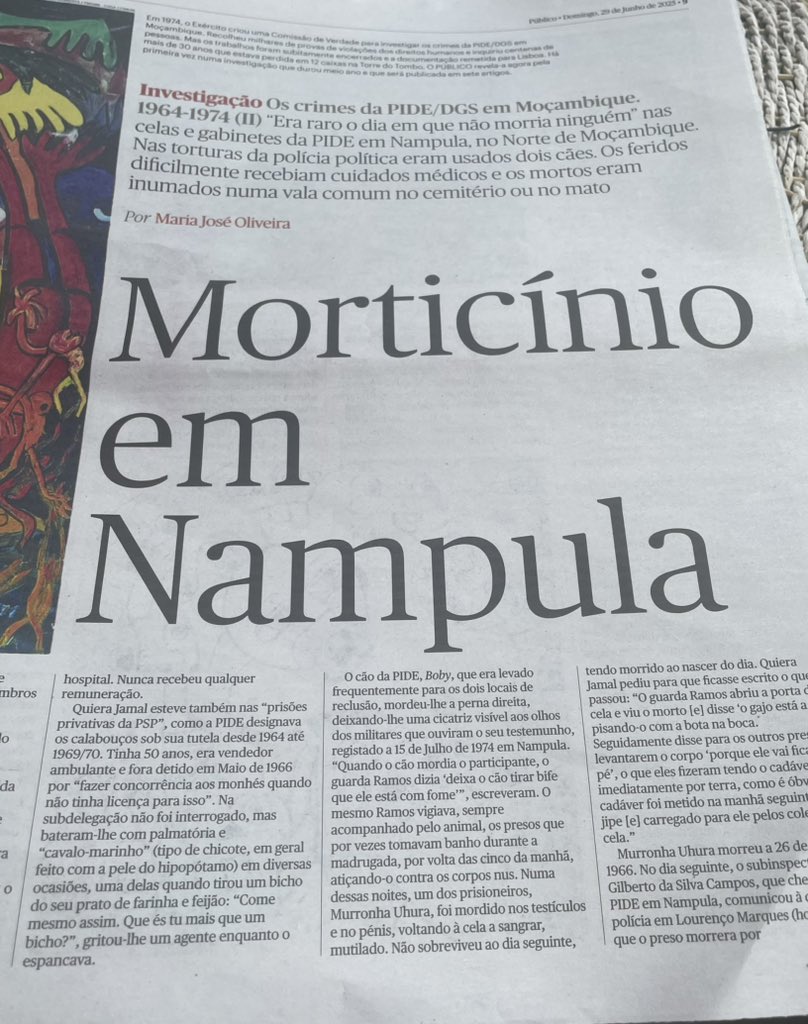 abelio's tweet image. Crimes do colonialismo português em Moçambique. No #pubico