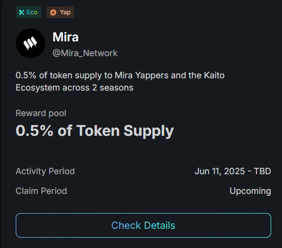 burdenn_'s tweet photo. One of my top tier DePIN x AI platform project on @KaitoAI is @miranetwork

Backed by a $9M seed round from top VCs: Framework, Bitkraft, Accel &amp; more

 Early = rewarded

Earn Mira Points via Klok https://t.co/iHZwgNbpFZ