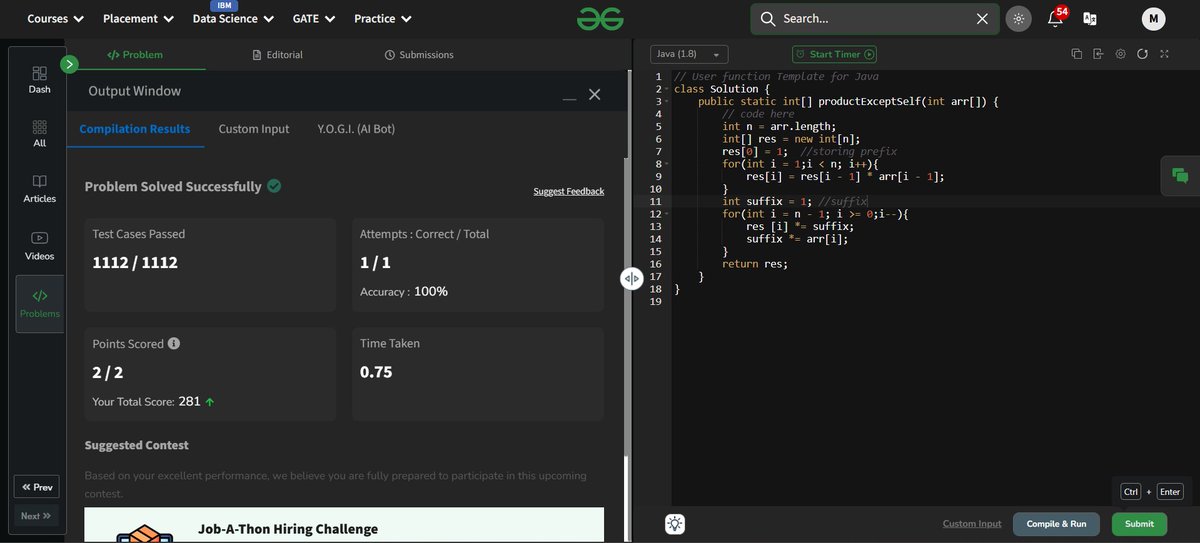 Darshan_031's tweet photo. Day 61 to 64 Solving GFG160 Days Challenge
@geeksforgeeks

#GFGChallenge #CodingJourney #gfg160 #geeksforgeeks #geekstreak2025Day https://t.co/F8Ak9Mru6S