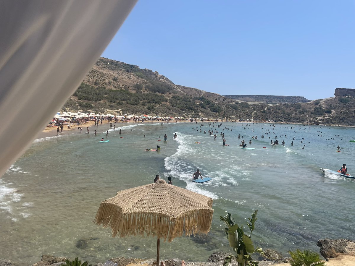 Love the beach vibe here in Rivera Bay, Malta