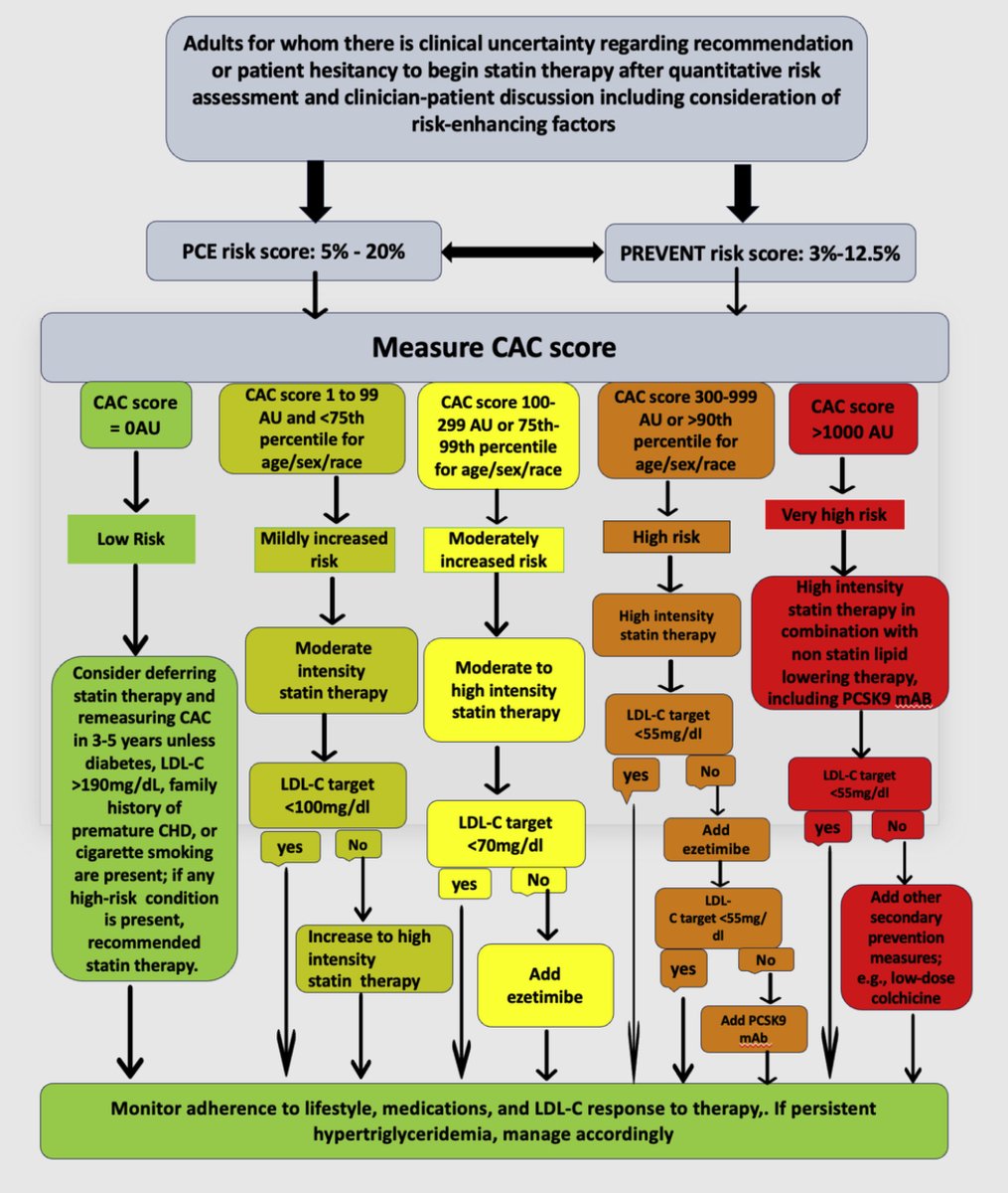 New in <a href="/AJPCardio/">AJPC</a> by the Ciccarone team and colleagues; Burka, Aneni, Leucker &amp; Blaha;  a paradigm-shifting proposal reshaping the future of ACC/AHA cholesterol and prevention guidelines
ow.ly/TlQb50WhhuB
🔄 Reframes 2022 ACC/ECDP Fig. 6
📉 LDL-C targets tied to CAC burden