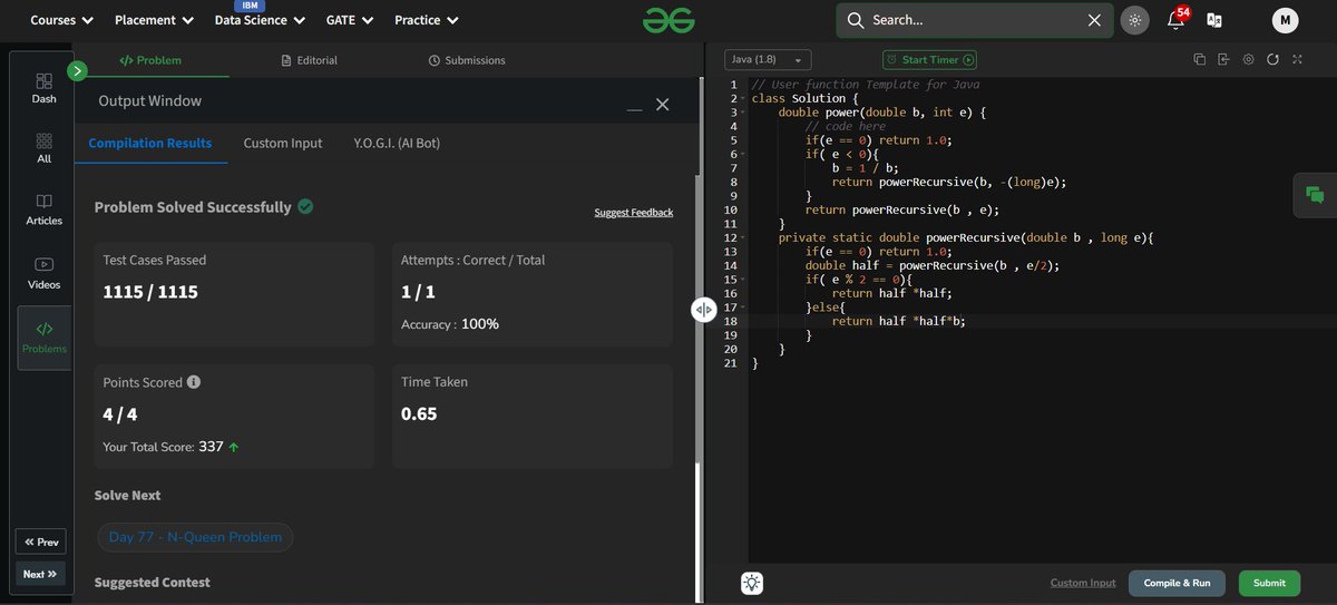 Darshan_031's tweet photo. Day 73 to 76 Solving GFG160 Days Challenge
@geeksforgeeks

#GFGChallenge #CodingJourney #gfg160 #geeksforgeeks #geekstreak2025Day https://t.co/wEFnc8BNas
