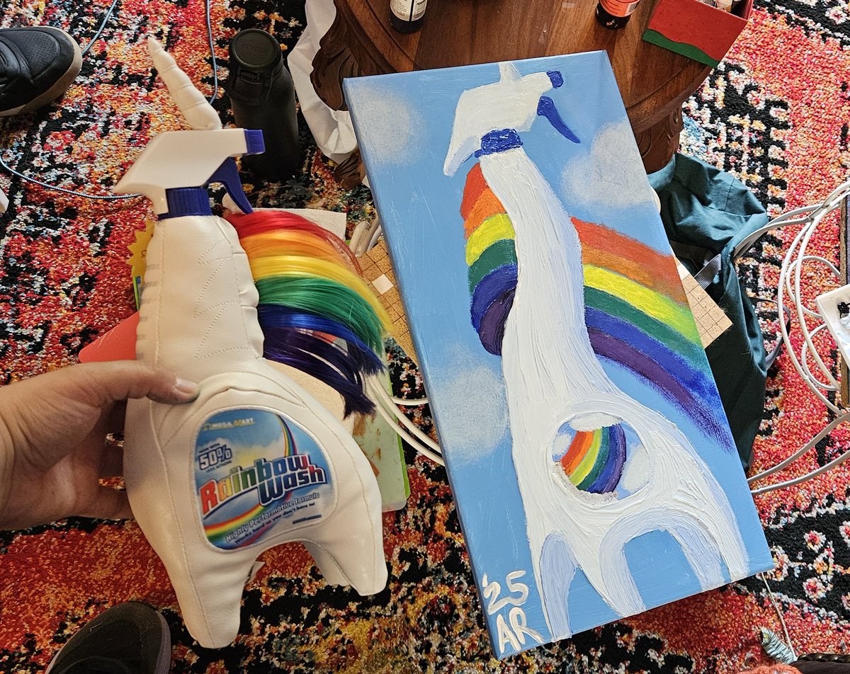 😈Imp. Steven👹 (@dragonuva_draws) on Twitter photo Got inspired by my latest order from <a href="/OmegaMartUSA/">Omega Mart</a> to honor the end of pride month with a crappy painting! It's been a while for me gimme a break.
#pride🌈 #pride2025 #omegamart Got inspired by my latest order from <a href="/OmegaMartUSA/">Omega Mart</a> to honor the end of pride month with a crappy painting! It's been a while for me gimme a break.
#pride🌈 #pride2025 #omegamart