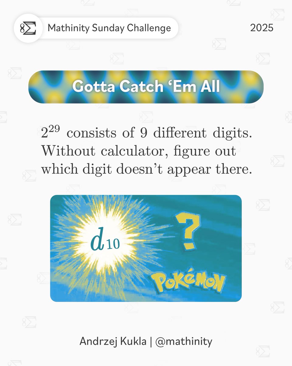 Ngl, this problem caught me off guard. How the hell are you supposed to calculate, which digit is missing without calculating the number itself? 🫠

But then I had a realisation! It’s actually quite easy! Can you figure it out? 😎
