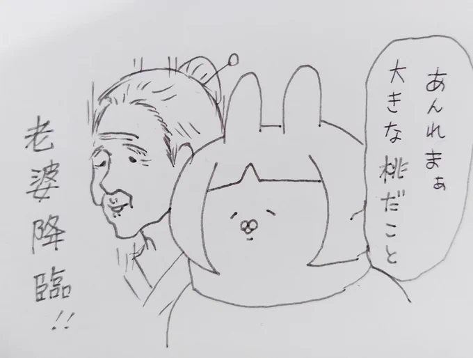 この日のために練習したババア声も無事に出せ、2人いる試験官のうち1人は「!?」という感じで顔を上げてました
 #ももたろう  #保育士実技 