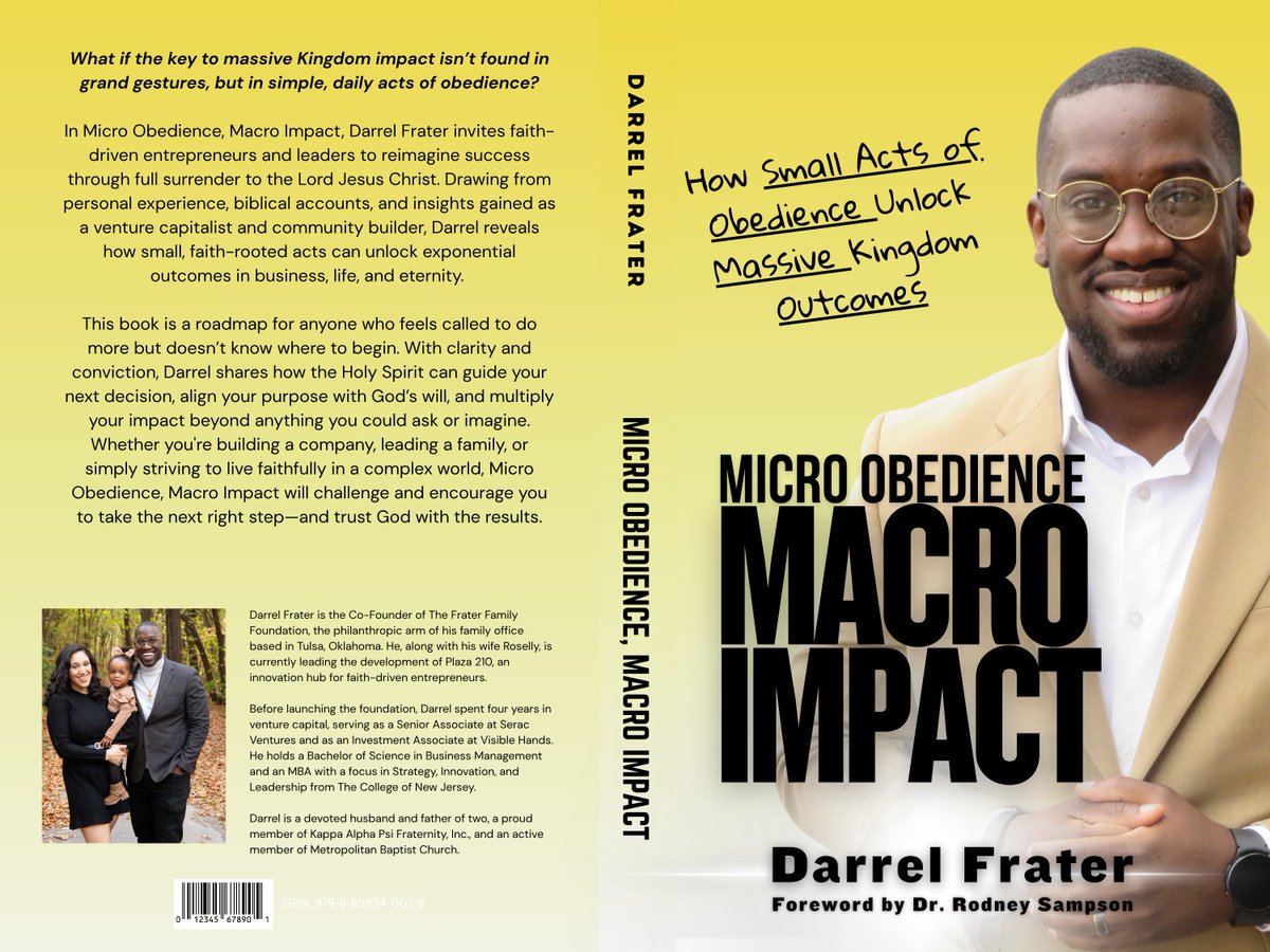 DarrelFrater's tweet image. 📣 Exciting news! — Over the past few months, I’ve had the pleasure of working with @DjangoDegree and his incredible team at @FocusOnWordsApp to bring my first book to life: Micro Obedience, Macro Impact.
The experience has been so impactful that—alongside the launch of the…