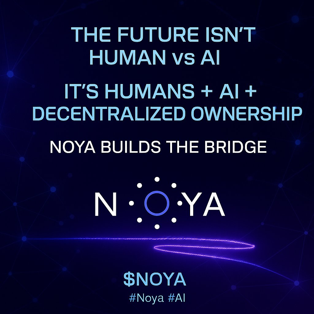 ProsperTheophi4's tweet photo. As human @NetworkNoya gives you the link to AI and decentralized ownership! https://t.co/DKRyKqPkt7