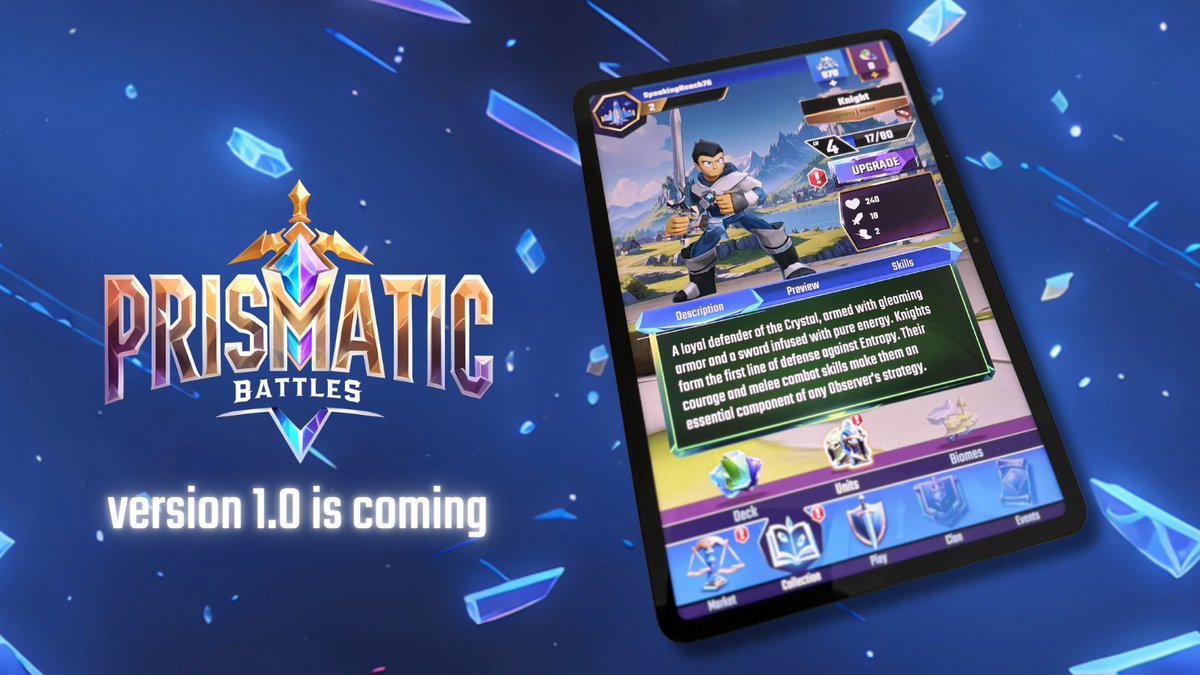 The Border is pulsing faster…
🔮 Prismatic Battles 1.0 is coming!
📱 Launching soon on Android &amp; iOS
⚔️ Are you ready, Observer?
#PrismaticBattles #ComingSoon #PvP #PvE 🌌🛡️🔥🧭