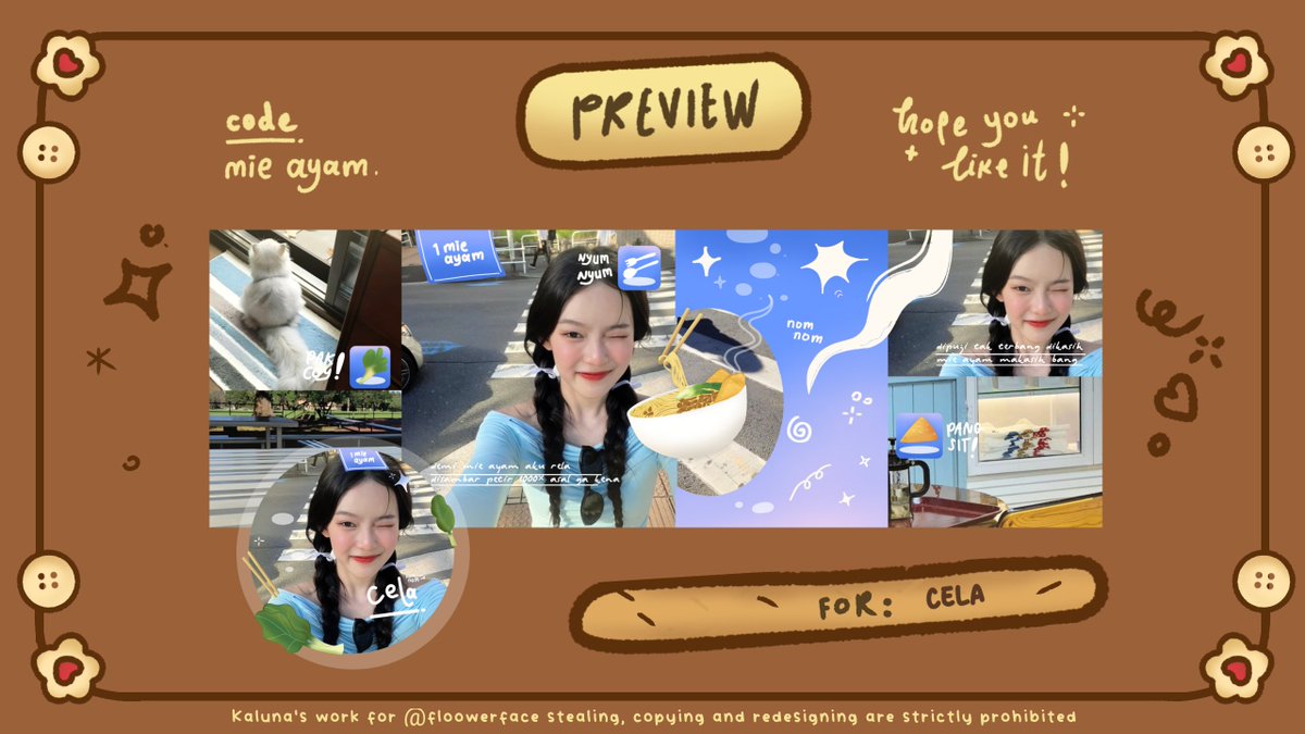 FloowerFace's tweet photo. help rt! makasih banyaak :> 

halooo, ayo kenalan sama anak baruku namanya MIE AYAM! (🐓) 🥢 buat yang kecintaan mam mie ayam, semoga suka ini yaaa &amp;&amp; buat yang kurang suka mam mie ayam, semoga bisa suka mie ayam dalam bentuk layout cihuy! ˃ᴗ˂)੭

#zonauang https://t.co/f5sfWko9Pr