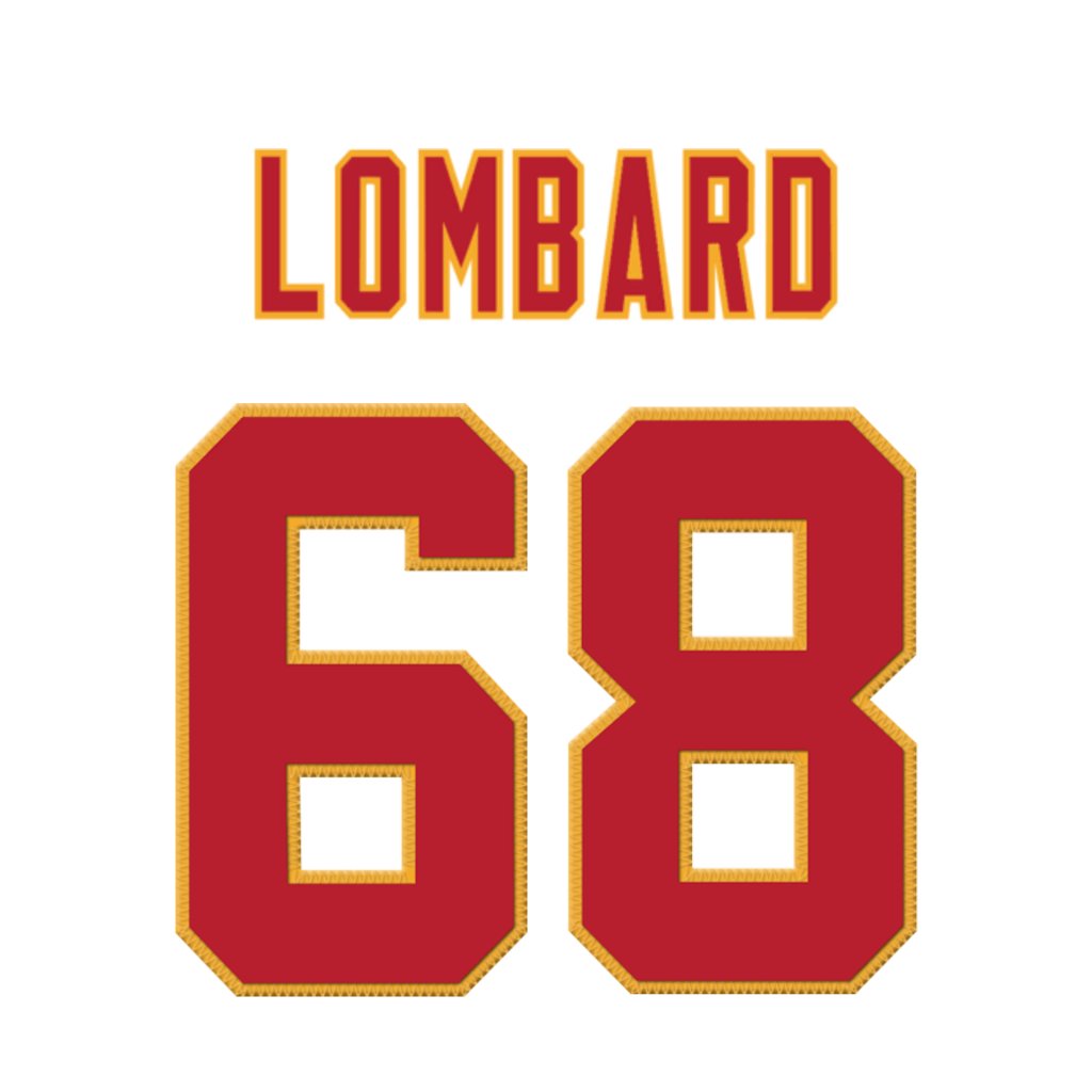 NFL Jersey Numbers (@nfl_jersey_num) on Twitter photo Kansas City Chiefs OL Joey Lombard (<a href="/JoeyLombard77/">Joey Lombard</a>) is wearing number 68. Last assigned to Griffin McDowell. #ChiefsKingdom Kansas City Chiefs OL Joey Lombard (<a href="/JoeyLombard77/">Joey Lombard</a>) is wearing number 68. Last assigned to Griffin McDowell. #ChiefsKingdom