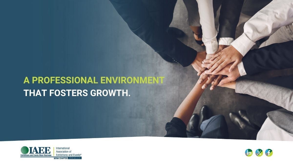 IaeeMenaChapter's tweet photo. We aim to bring together top experts in the exhibitions and events industry to foster a professional environment built on the highest standards. 🌟
#IAEEMENA https://t.co/5cdkiCFknq