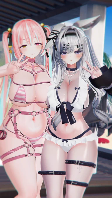 まよかたさんと水着ツーショット!