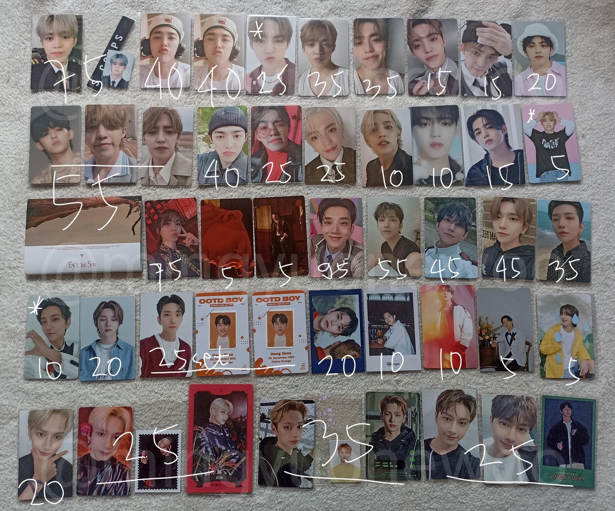 mingyuonewoo's tweet photo. بِسْمِ اللّهِ الرَّحْمَنِ الرَّحِيْم
Please Help RT

WTS Take All Photocard AAB Seventeen

-Harga inc. packing, exc. adm oren
-Take all min 80 % / yg terbanyak
-tanda * ada slight damage
-TIDAK UTK BUYER SENSITIF🙏

Tag PC Minwon Wonwoo Mingyu DK Scoups Jeonghan Joshua Jun https://t.co/q2GDL9n6z1