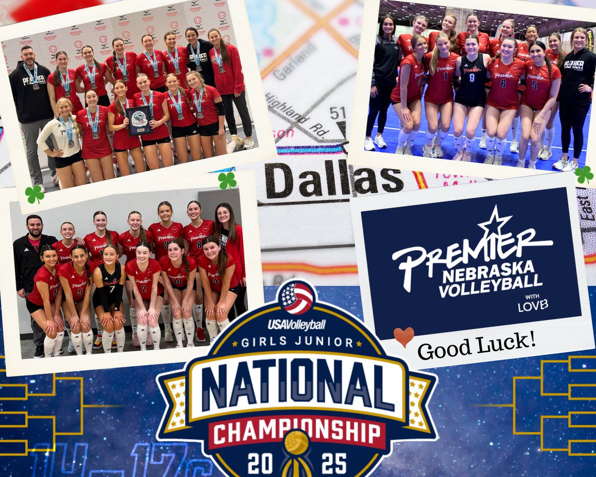Premier_VB's tweet image. Another round of Premier Nebraska teams! ✈️ Next up, 16u-17u @usavolleyball Nationals! Ready to do more BIG things in Texas! Good luck 17 Gold, 16 Gold and 16 Black! #GJNC #GoPremierVB #EARNIT