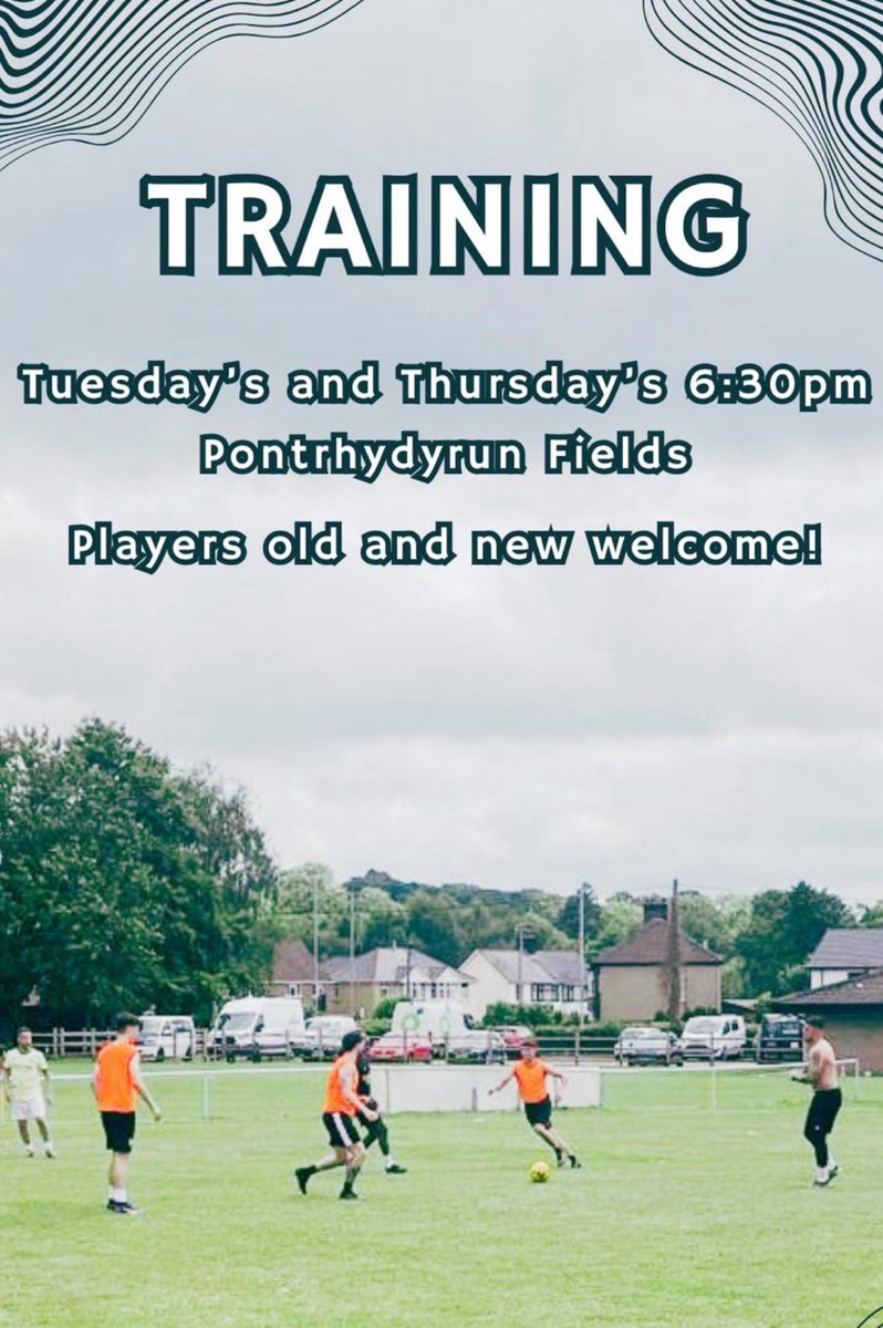 After a successful first session back yesterday with a few new faces👀
Our training going forward will be moving to midweek evenings. 

Every Tuesday + Thursday! 
📍- Pontrhydyrun Fields 
🕣 - 6:30pm 

As always new players are always welcome to come down for a session⚽️

#UTN🔰