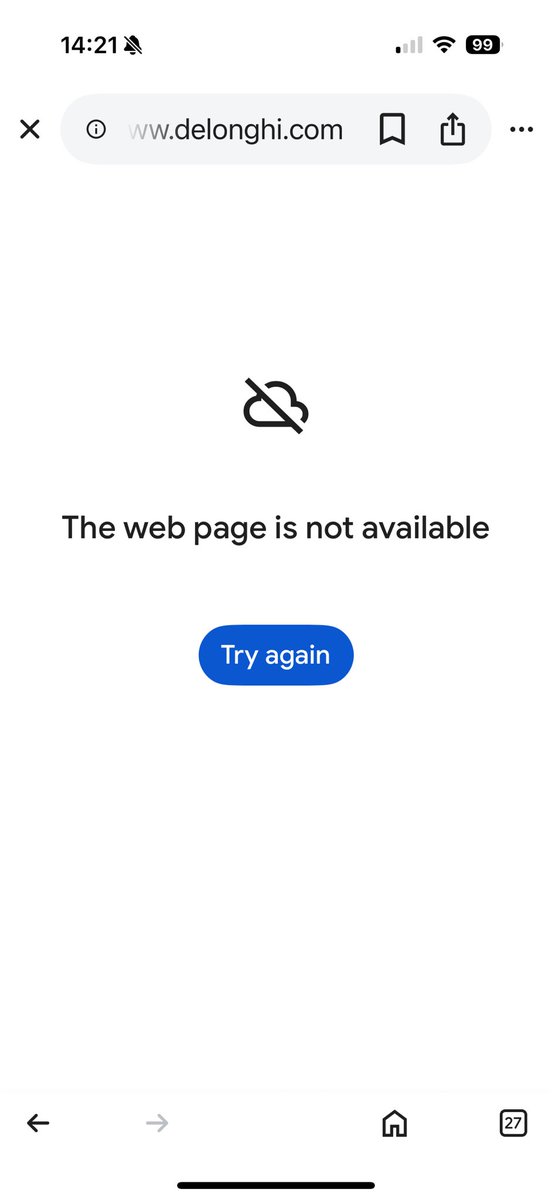 sweelips's tweet photo. @DeLonghiUK trying to log on to My Account to cancel an order just placed and it won't long on. How do I cancel it?? https://t.co/lkPlJpUZjW